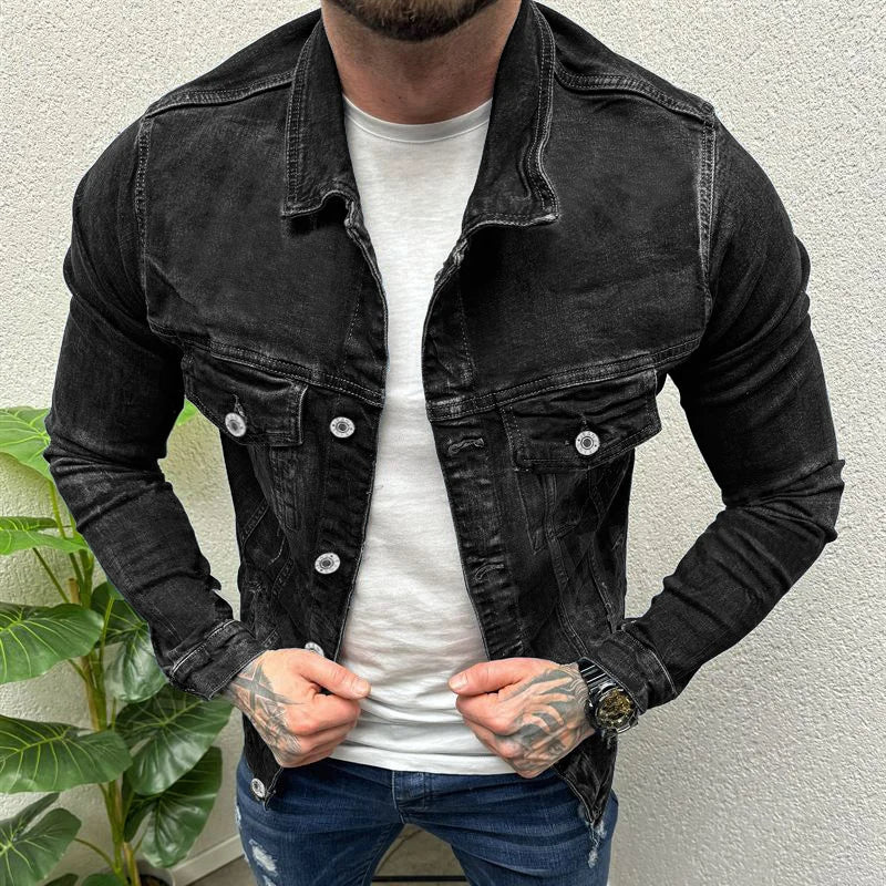 Price - 2024 Herfst Trendy Slim Fit Denim jack voor heren