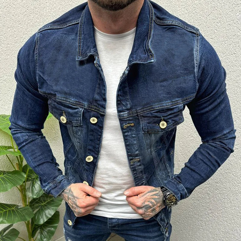 Price - 2024 Herfst Trendy Slim Fit Denim jack voor heren