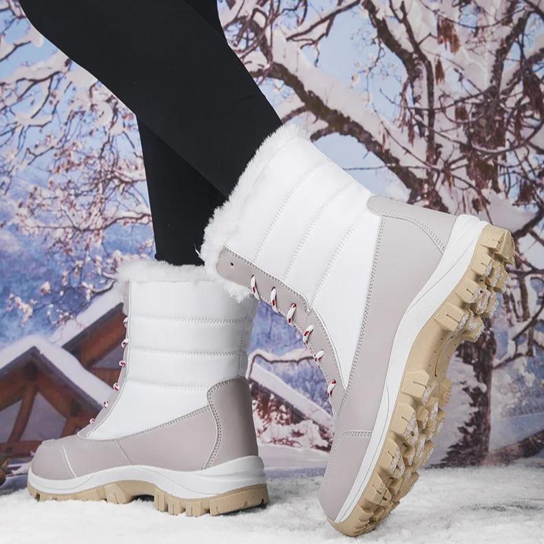 Amiyah - Fluwelen Snowboots met hoge hakken voor dames