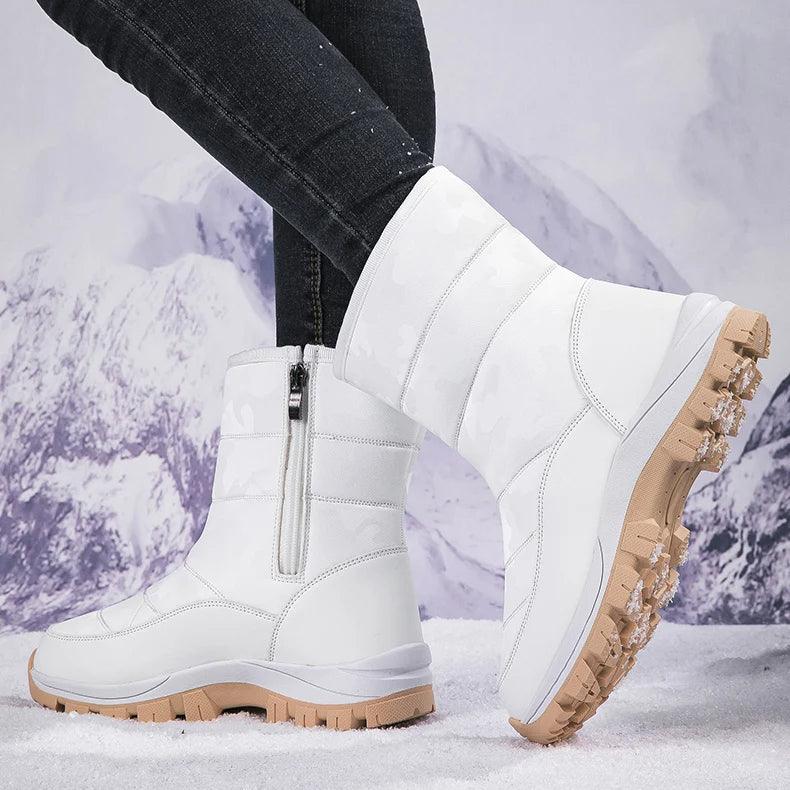 Lylah - Fluwelen Snowboots met hoge hakken voor dames