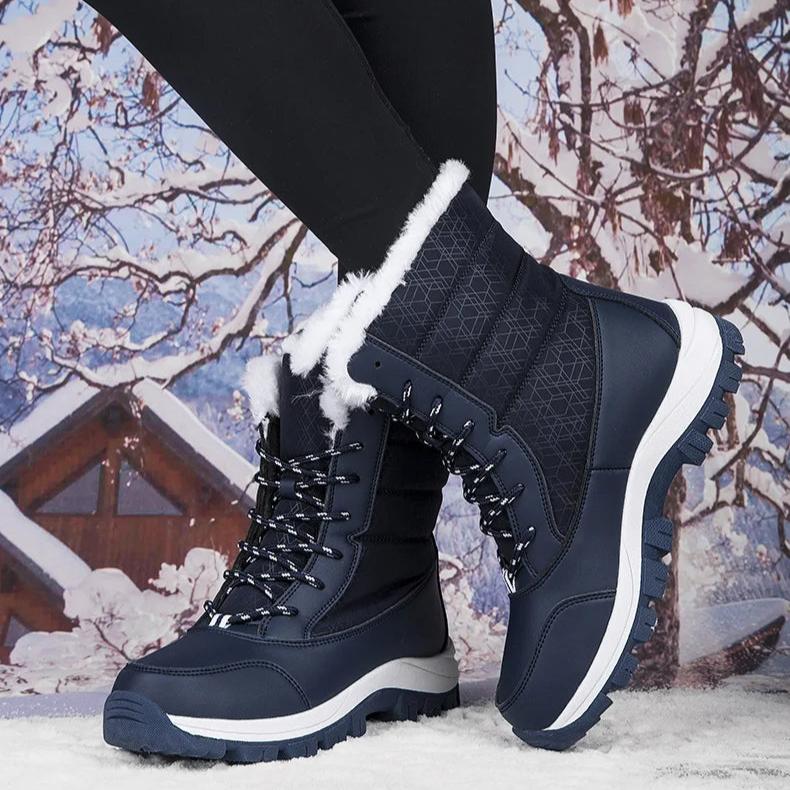 Amiyah - Fluwelen Snowboots met hoge hakken voor dames