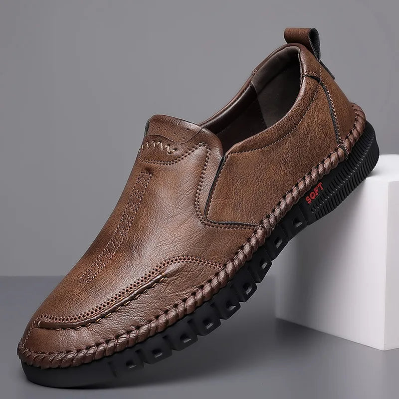 DAAN - Ademende leren heren loafers