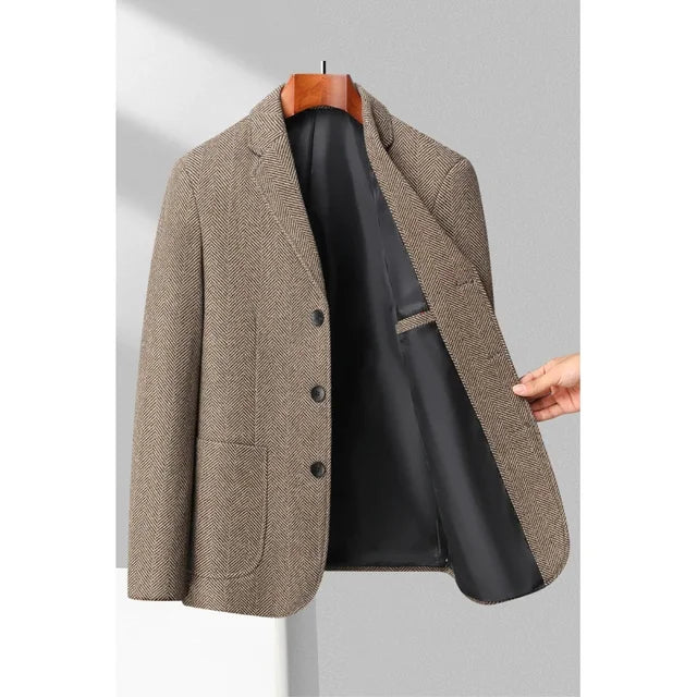 BERNHARD - Heren Slim Fit Wollen Blazer voor Casual en Zakelijk Dragen