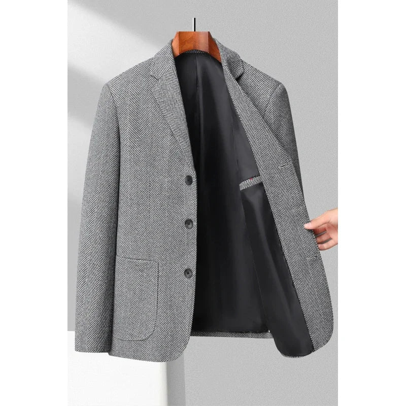 BERNHARD - Heren Slim Fit Wollen Blazer voor Casual en Zakelijk Dragen