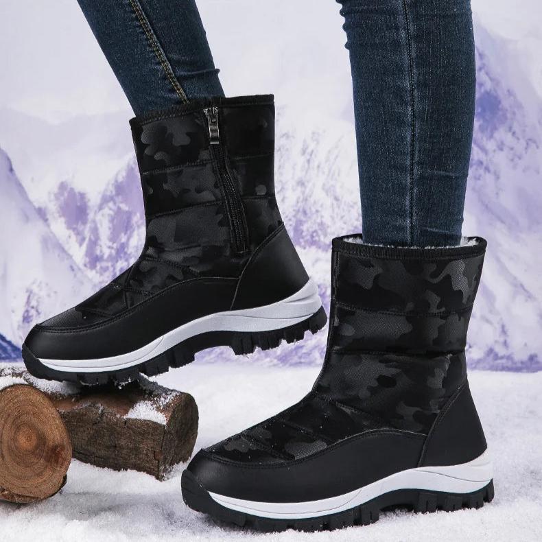 Lylah - Fluwelen Snowboots met hoge hakken voor dames