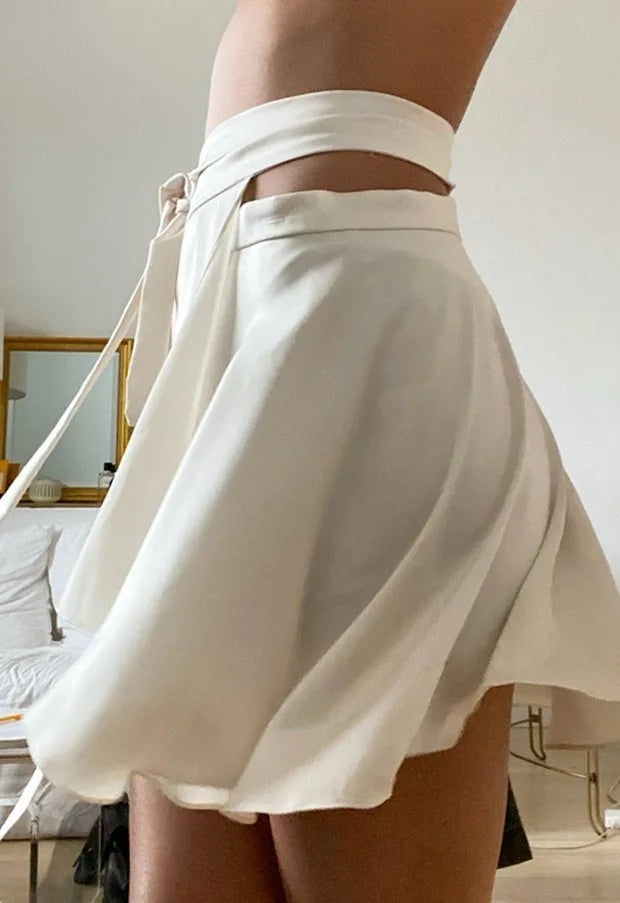 NURIA - Elegante Veter Satijnen rok