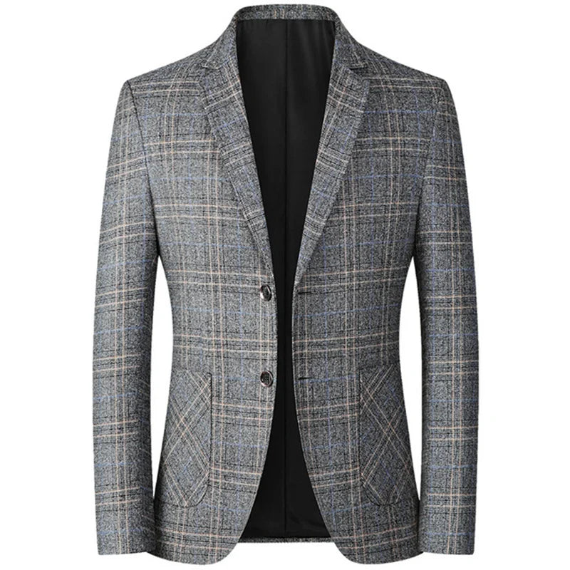 GILBERT - Heren Slim Fit Britse geruite formele pak blazer