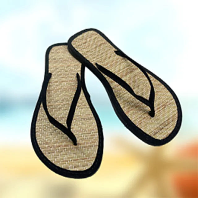 MARLEEN - Dames slippers met Elastische Band en rattangras