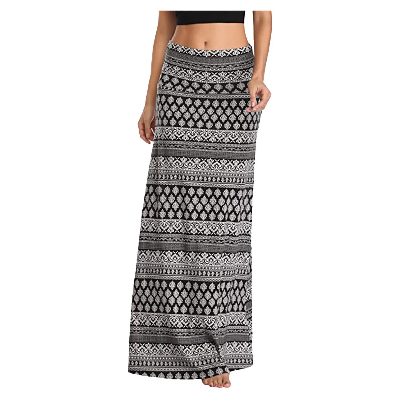 ISOLBE - Bohemian Print Maxi-rok