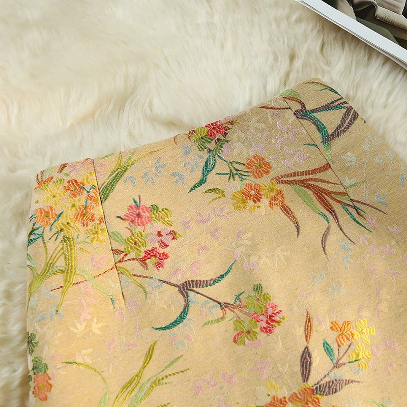 EIRLYS - Vintage Korte Rok met Bloemenprint