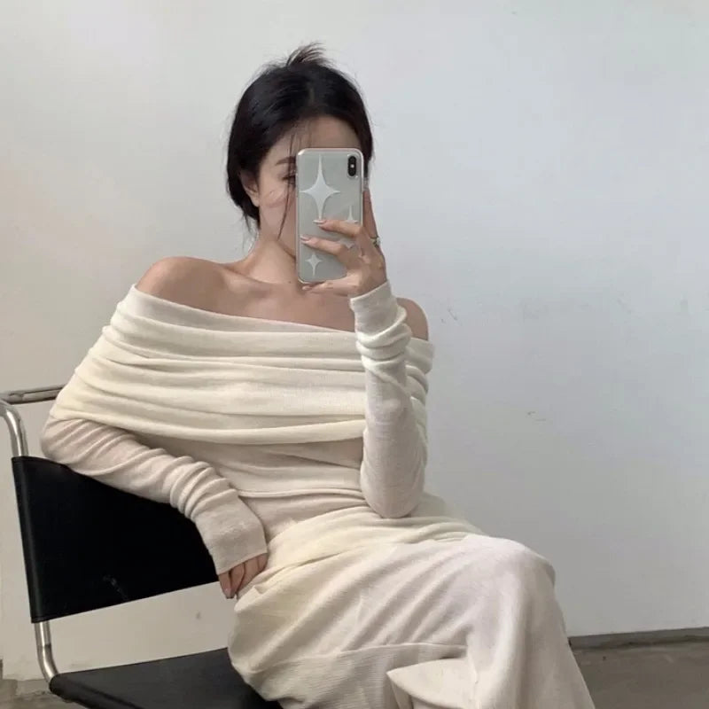 ARIA - Elegante Off-Shoulder Gebreide Trui