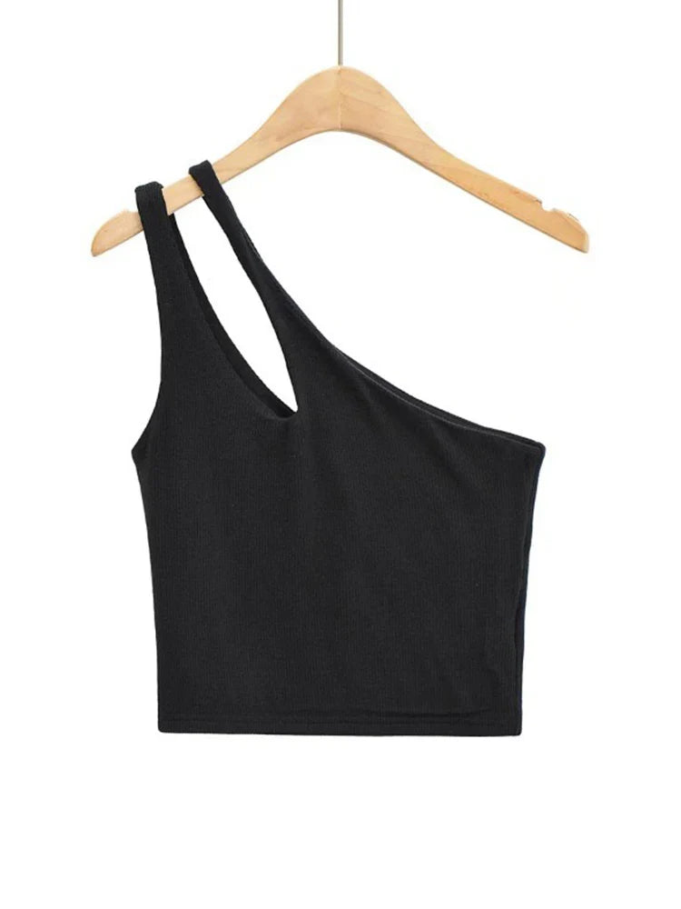 ESTHER - Stijlvol One-Shoulder Crop Top