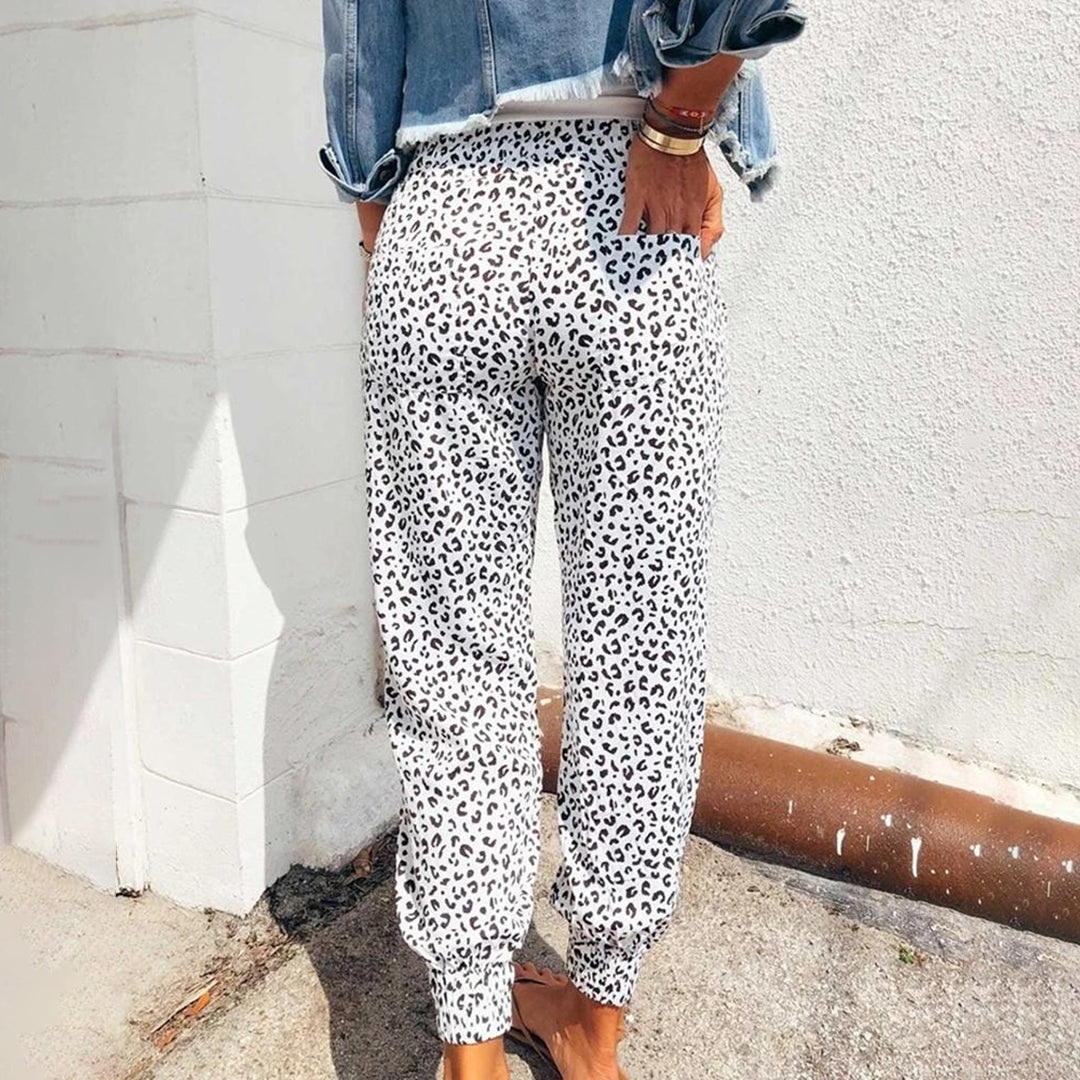 LYDIA - Chique broek met luipaardprint