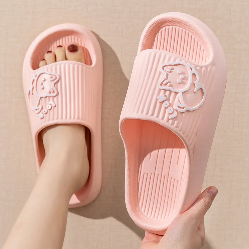 THERESIA - Plateau slippers met kat cartoonanimatie voor dames