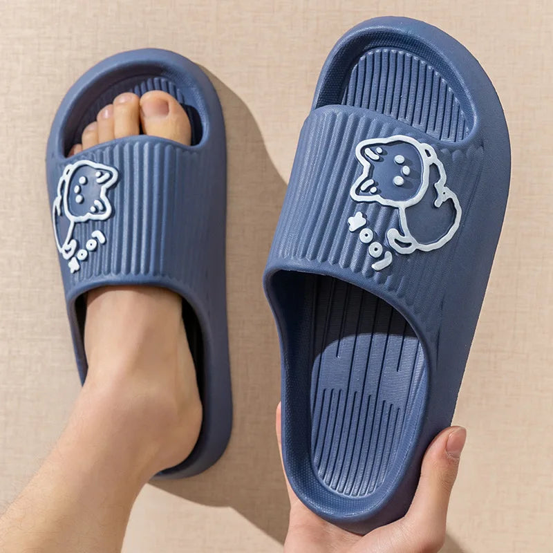 THERESIA - Plateau slippers met kat cartoonanimatie voor dames