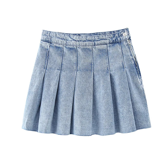 CECILY - Modieuze Mini-denimrok