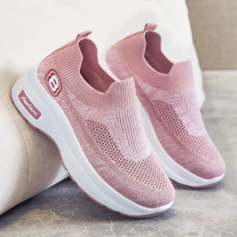 MARIJE - Platformsneakers van ademend mesh voor dames